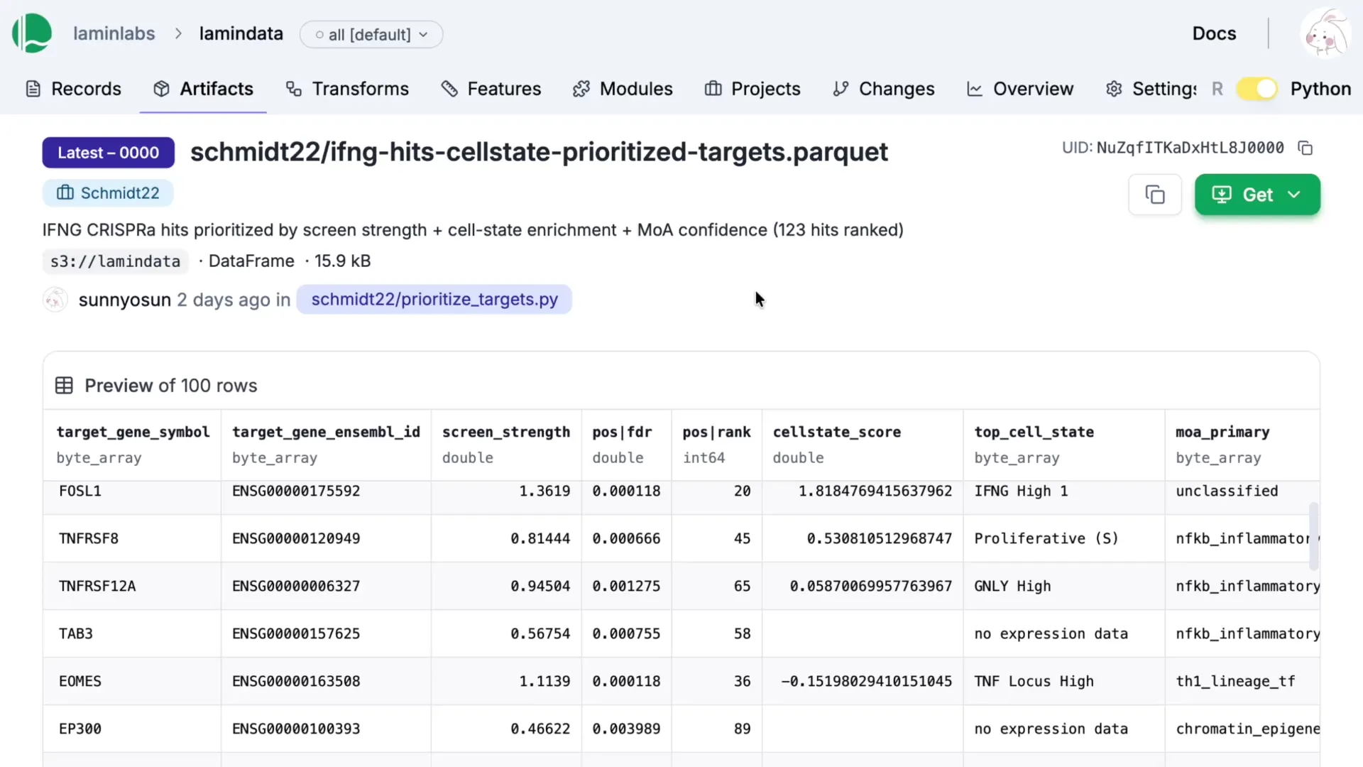 Explore data lineage of a sample project